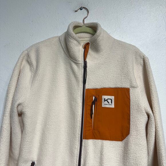 Kari Traa Natural White Rothe Midlayer Fleece Full Zip Jacket Sz M - Picture 4 of 14